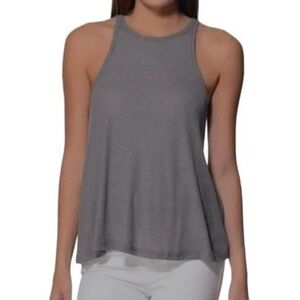 Free People Gray Sleeveless Relaxed Tank Top